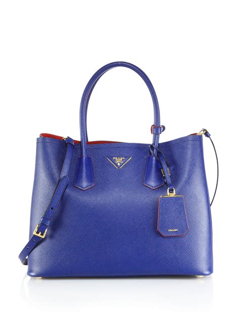 picture of prada suffiano cuir bluette handbag|Prada.